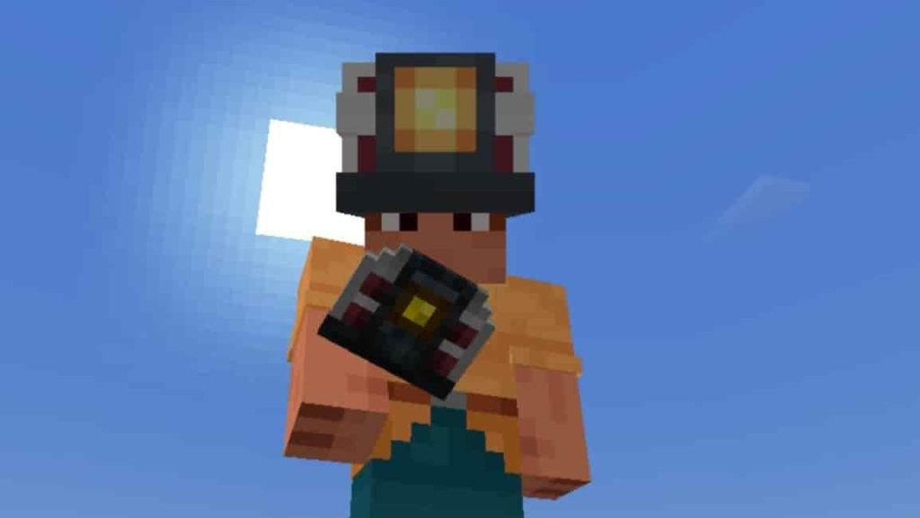 Скачать Мод Шахтерский Шлем для Minecraft PE